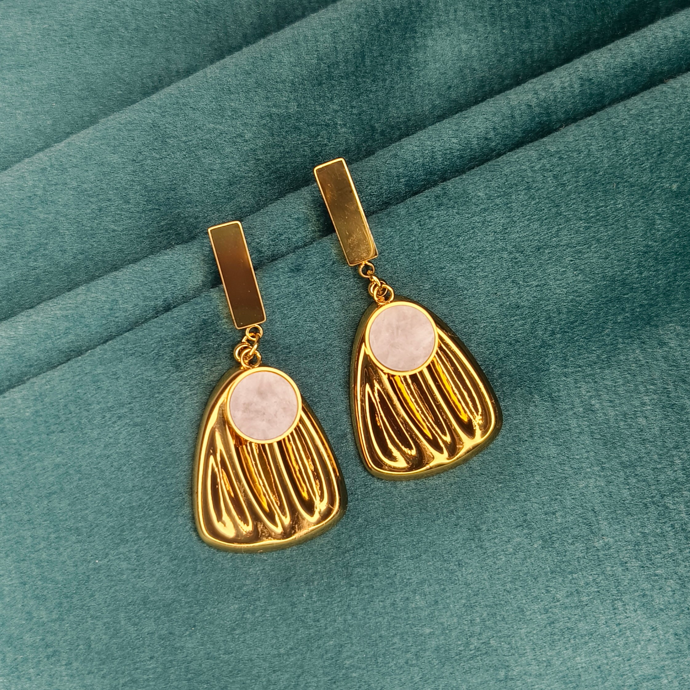Ivory Glow Statement Earrings