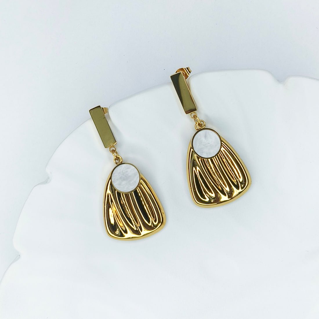 Ivory Glow Statement Earrings