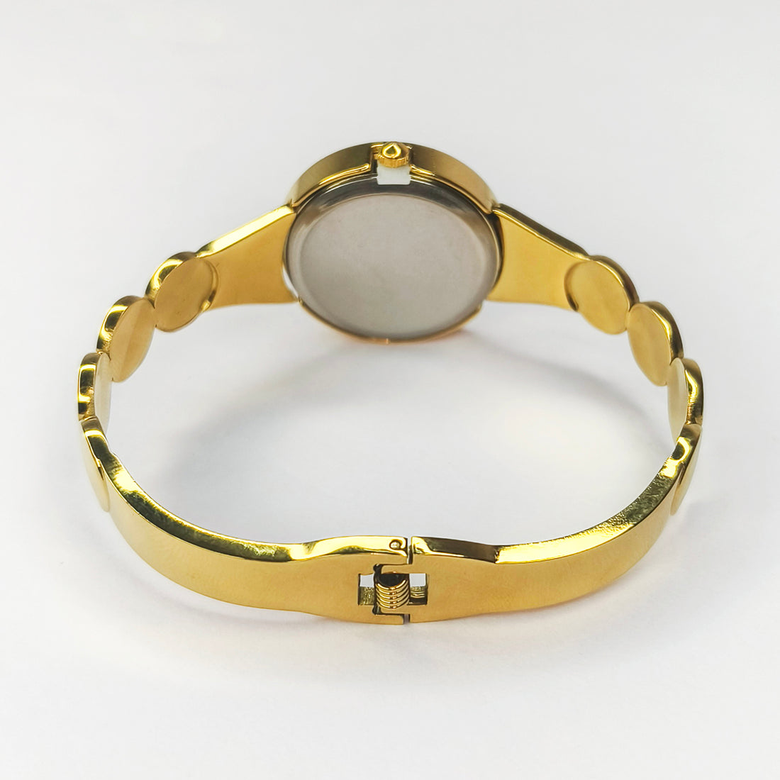 Gold Round Motif Bracelet Watch